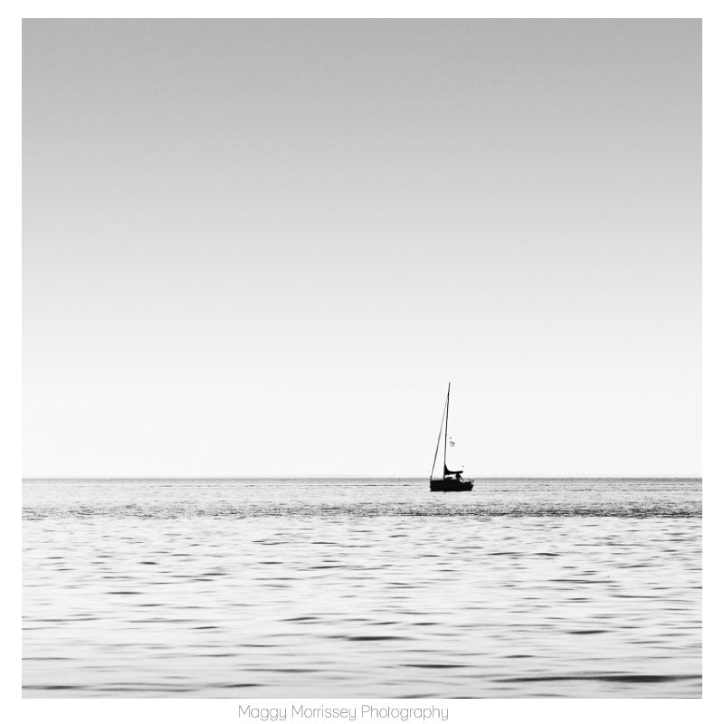 'Sailing Through Silver Light' Black and White Photograph Print