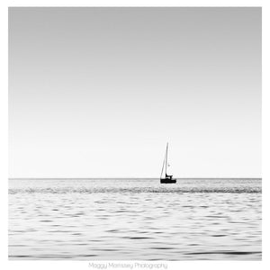 'Sailing Through Silver Light' Black and White Photograph Print