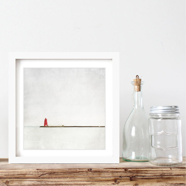 'Meet Me At The Red Lighthouse' Dublin Bay Art Print