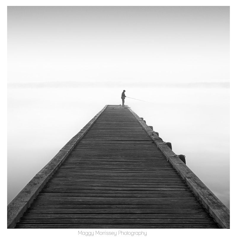 'Fishing For Dreams' Black and White Photograph