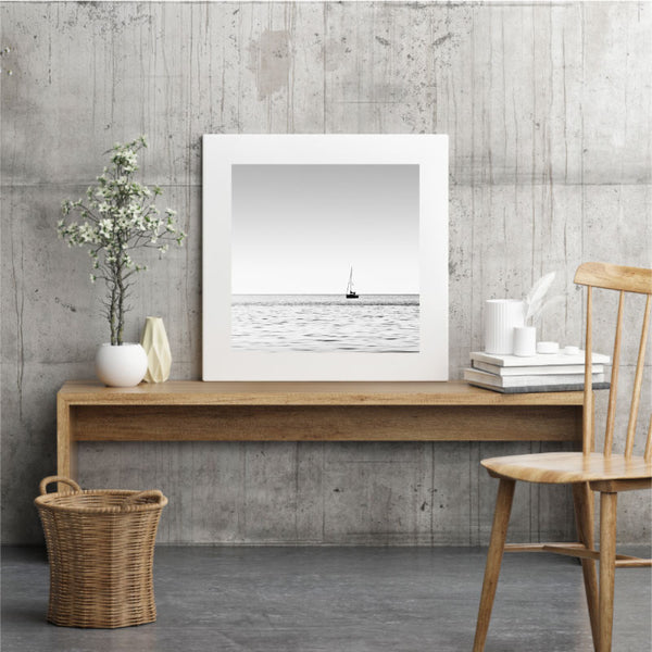 'Sailing Through Silver Light' Black and White Photograph Print